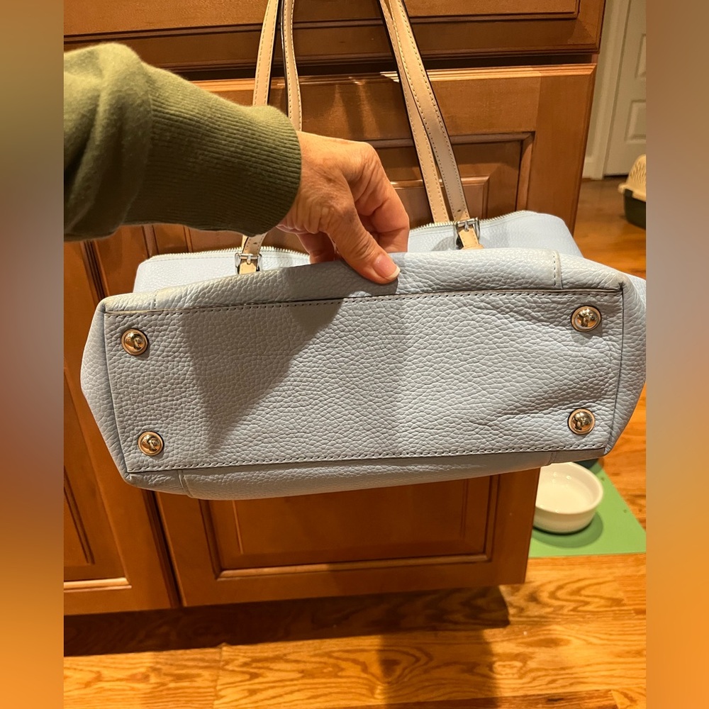 Michael Kors Sky Blue Pebbled Leather Tote, VGUC - Picture 4 of 16